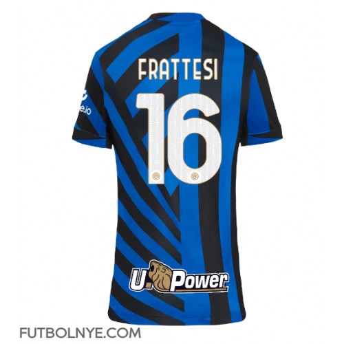 Camiseta Inter Milan Davide Frattesi #16 Primera Equipación para mujer 2024-25 manga corta